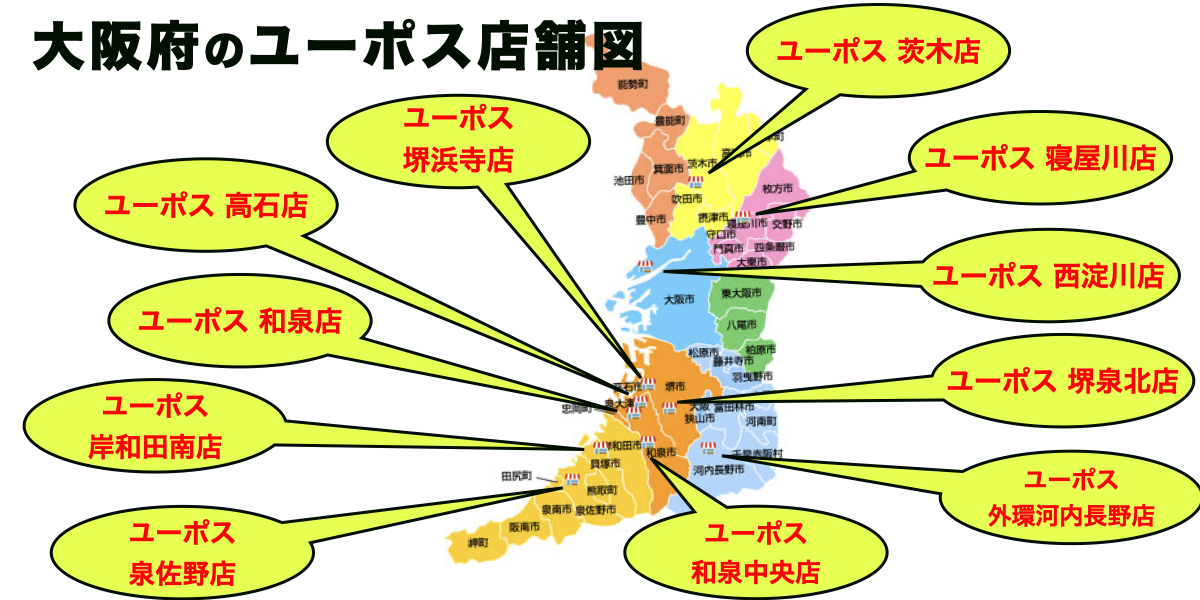 大阪　ユーポス　地図　マップ　